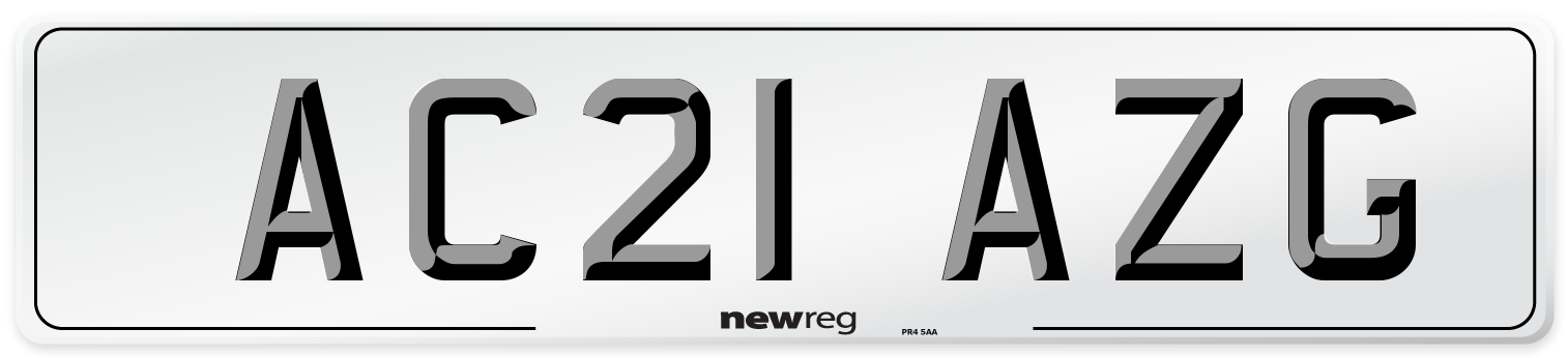 AC21 AZG Number Plate from New Reg